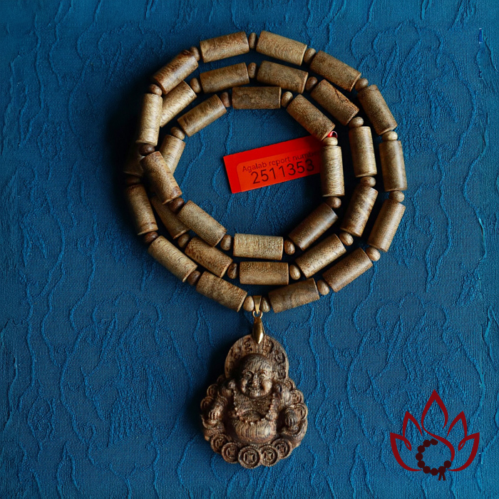 Dây Chuyền Trầm Hương Trụ Trúc | 8 Ly | Trầm Tốc Kiến Tự Nhiên Lâu Năm